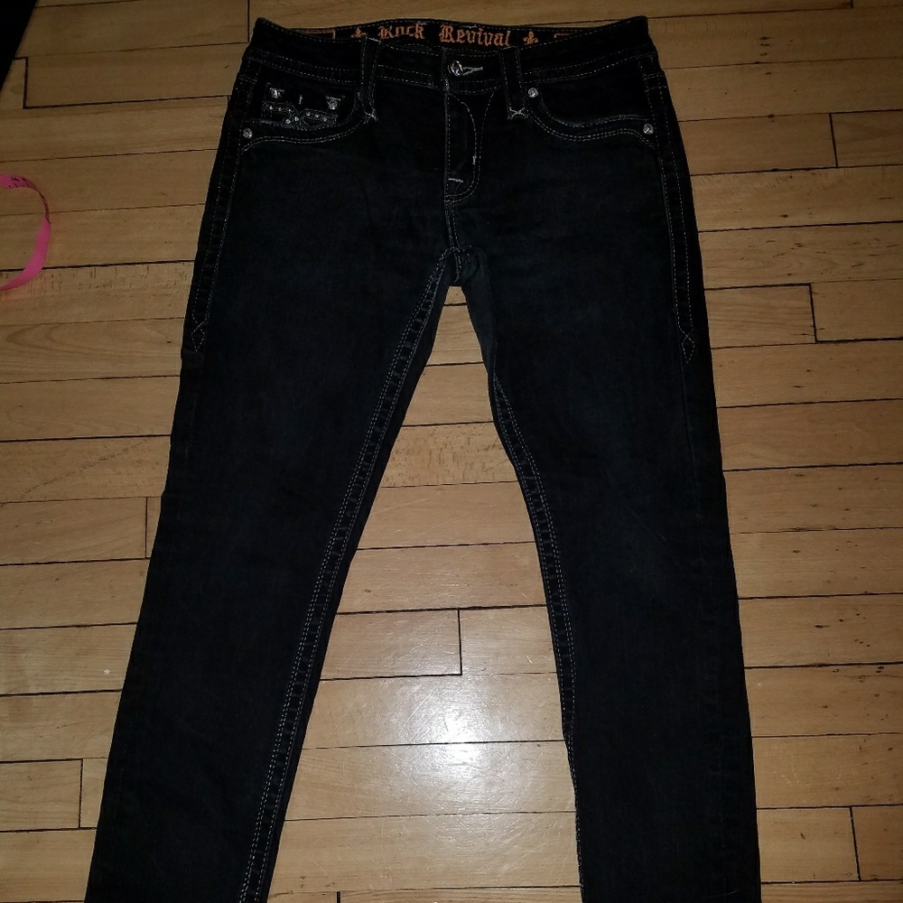 Rock Revival Iselin Skinny "True Black"